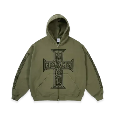 PALACE Y So Cross Pigment Hood "The Deep Green"
