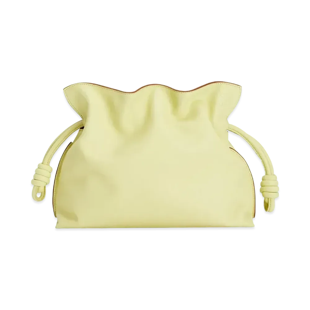 LOEWE Flamenco Clutch In Nappa Calfskin "Pale Lime"