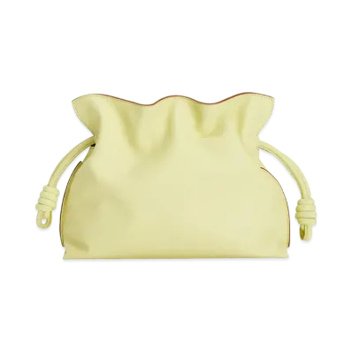 LOEWE Flamenco Clutch In Nappa Calfskin "Pale Lime"