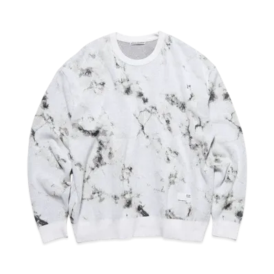 uniform experiment Marble Jacquard Knit "White"