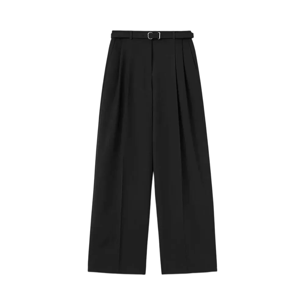 Jil Sander Women's Belted Trousers "Black"