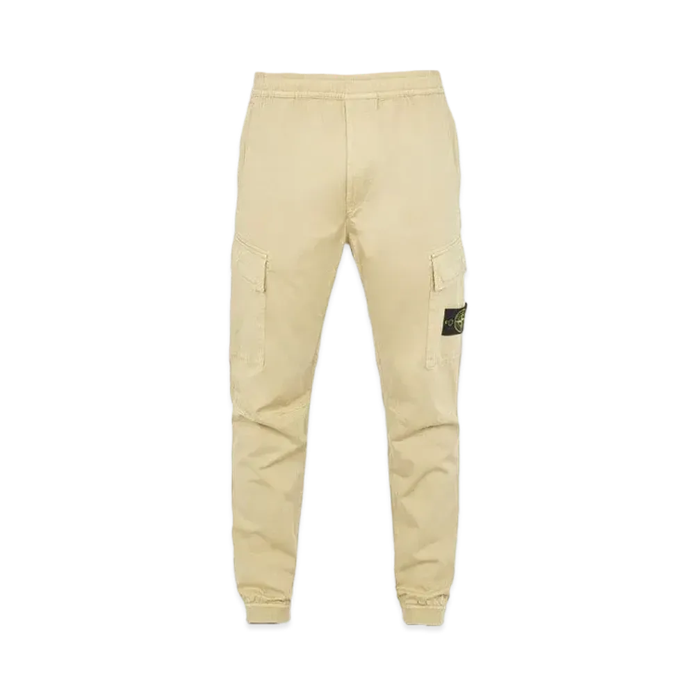 Stone Island 31314 STRETCH COTTON WOOL SATIN_REGULAR TAPERED FIT "Ibory"