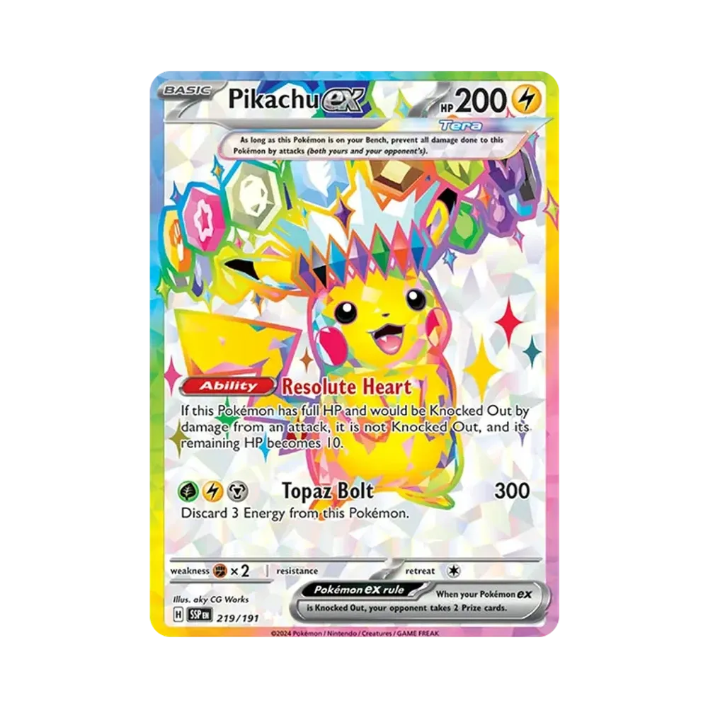 ピカチュウex UR [SSP EN 219/191]【英語版】(スカーレット&バイオレット「サージングスパークス」)