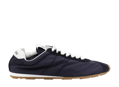 MIU MIU Women's Navy Fabric And Suede Sneakers "Blue"