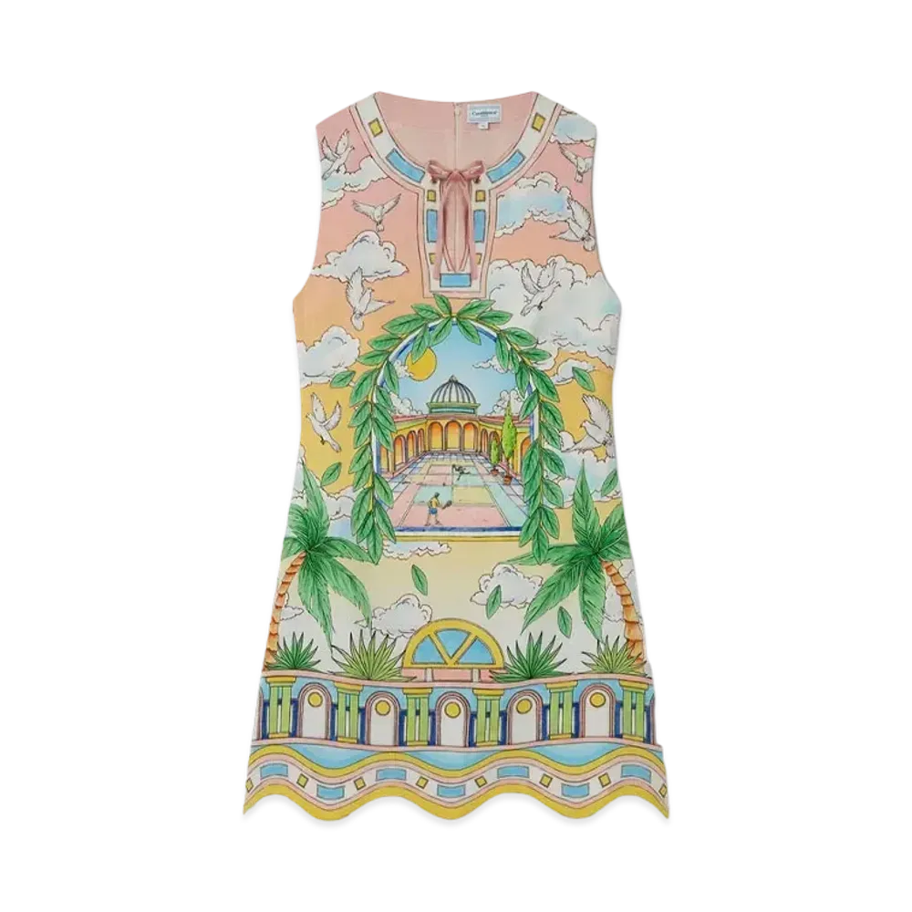 Casablanca Paysage Ideal Cocktail Dress "Multi"
