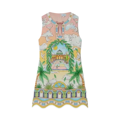 Casablanca Paysage Ideal Cocktail Dress "Multi"