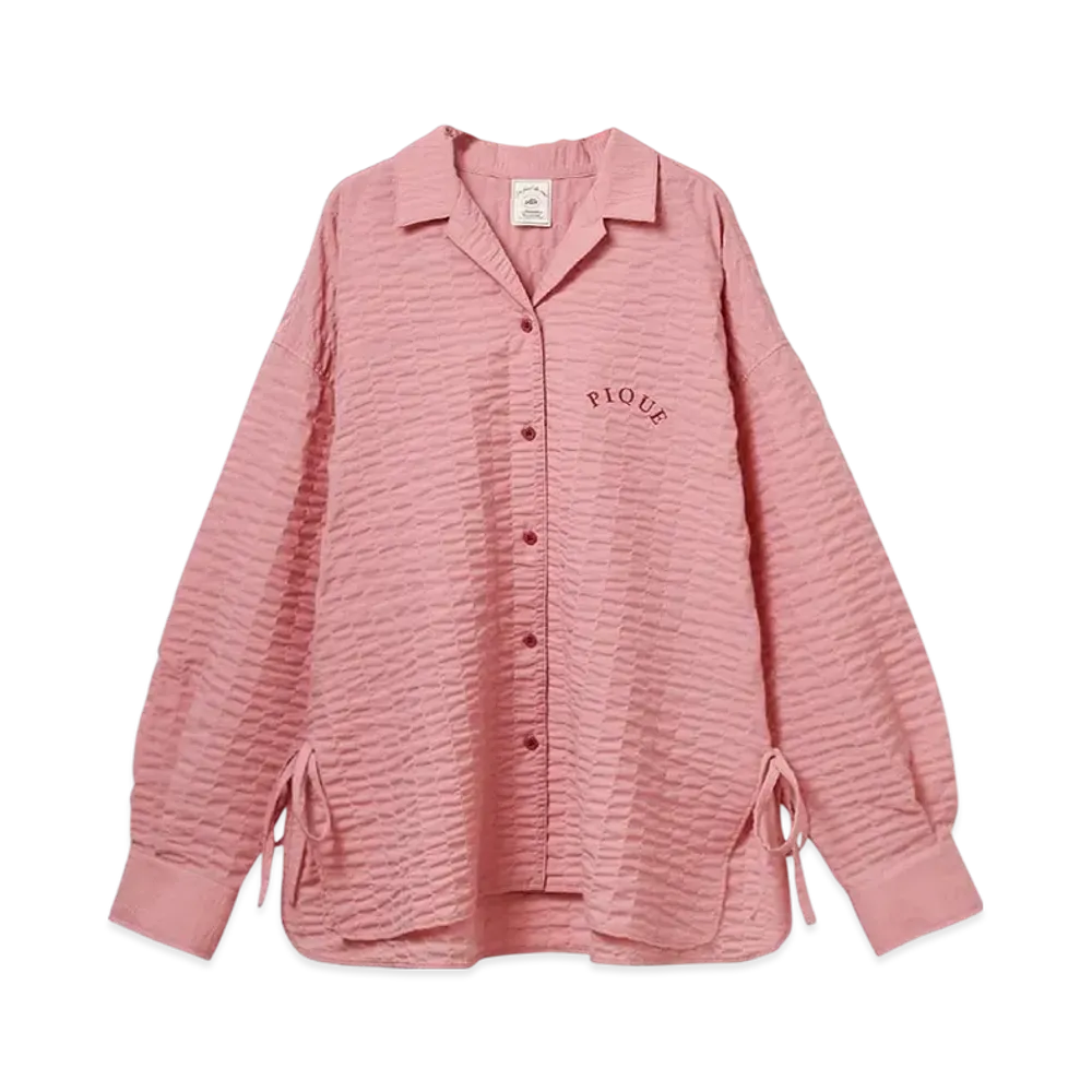 GELATO PIQUE Fabric Ribbon Shirt "Pink"