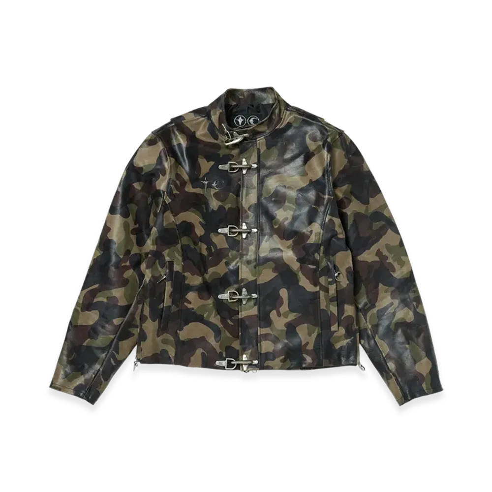 THUG CLUB Camo Leather Jacket "Camo"