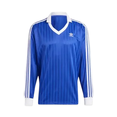adidas Adicolor Pique Soccer Long Sleeve T-Shirt "Semi Lucid Blue"