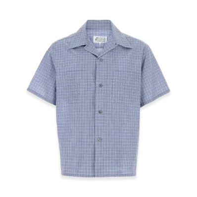 Maison Margiela Linen Short Sleeve Shirt "Sky Blue"