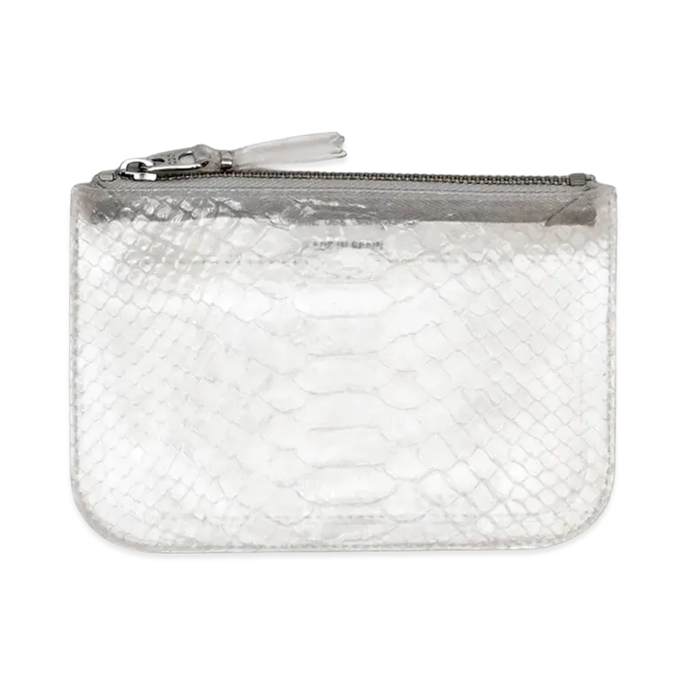 COMME des GARCONS Snake Transparent Pouch Small "White"