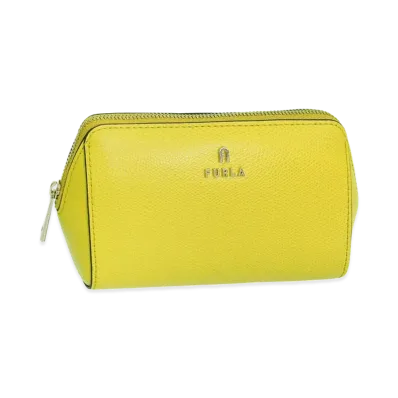 FURLA Camelia M Cosmetic Case Vittelo Ares "Yellow"