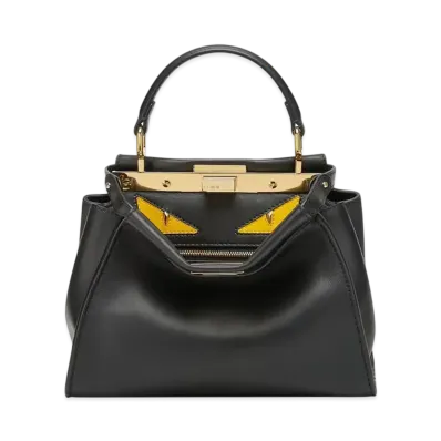 FENDI Peekaboo Mini Lunar New Year Leather Bag "Black"