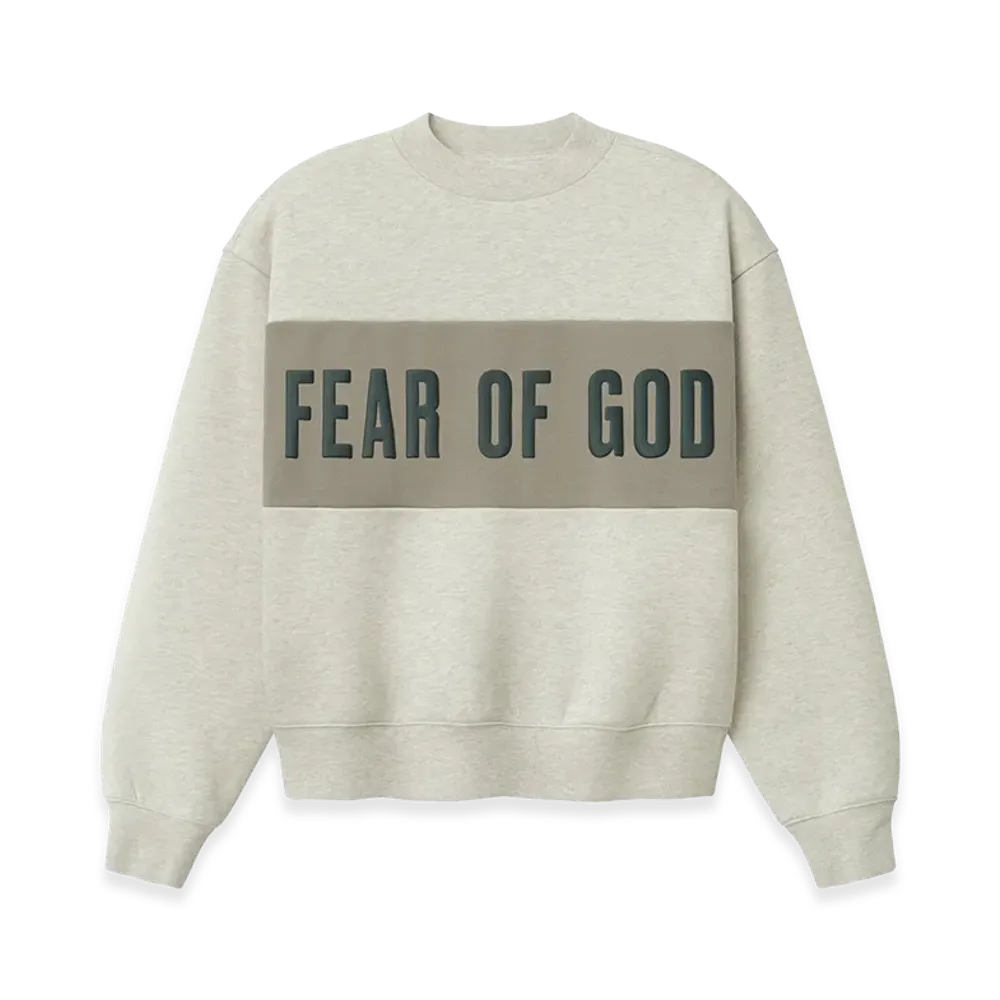 FEAR OF GOD ESSENTIALS Women's Paneled Classic Sweatshirt "Vanilla Heather"