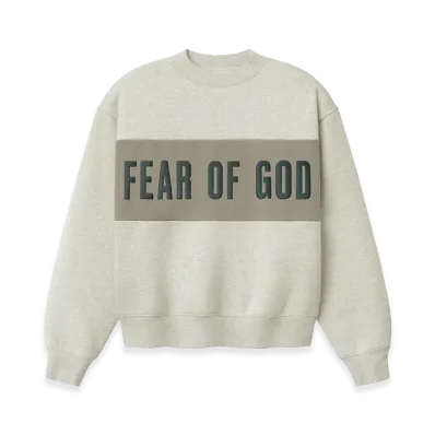 FEAR OF GOD ESSENTIALS Women's Paneled Classic Sweatshirt "Vanilla Heather"