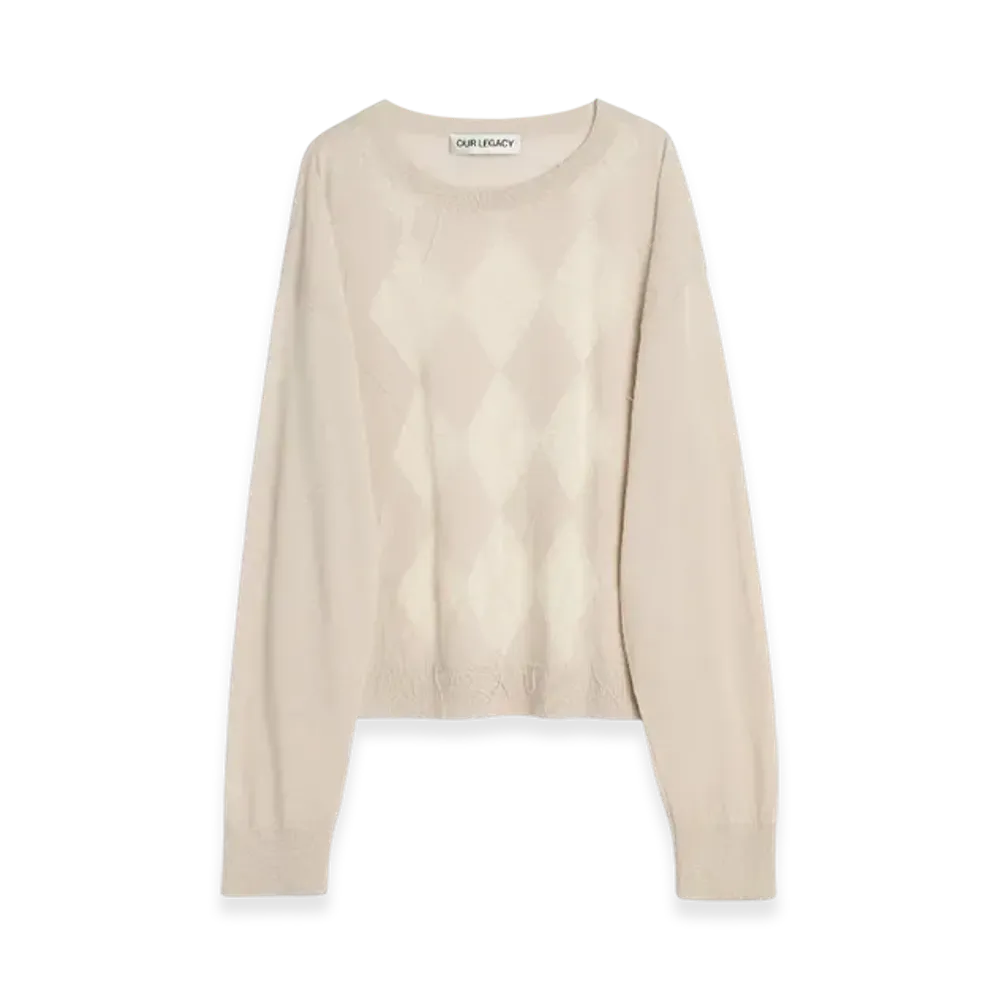 OUR LEGACY Sonar Roundneck "Blossom Argyle Fine Wool"