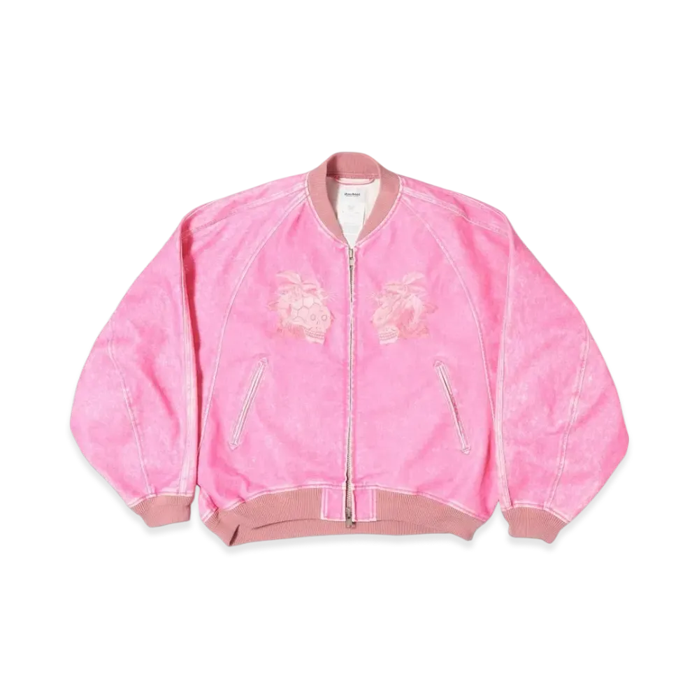 doublet Flocked Denim Souvenir Jacket "Pink"