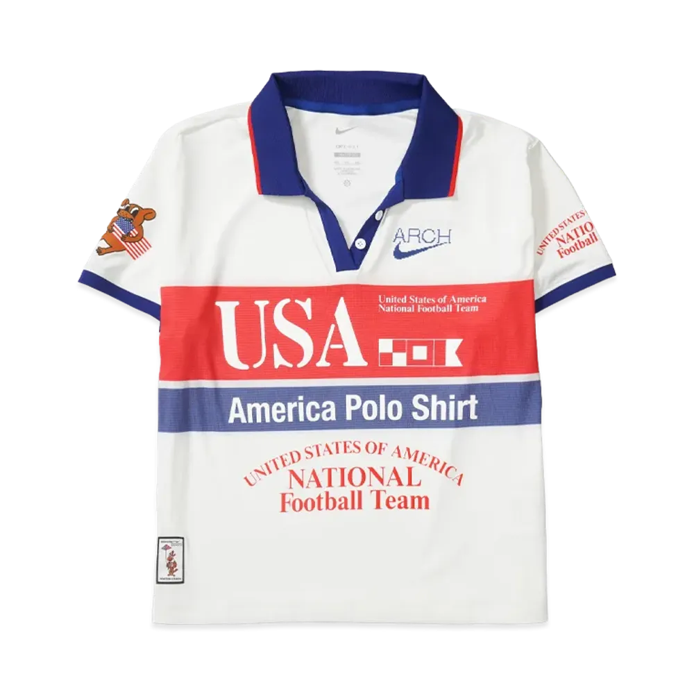 Nike x Virgil Abloh Archive (V.A.A.) X2 World Cup Women's Short-Sleeve Polo United States "White"