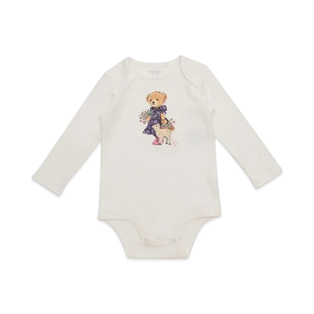 Polo Ralph Lauren Kids Polo Bear Cotton Bodysuit 2 Pack "White"