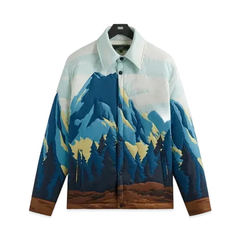 Kith Patchwork Brixton Puffed Shirt Jacket "Helium"
