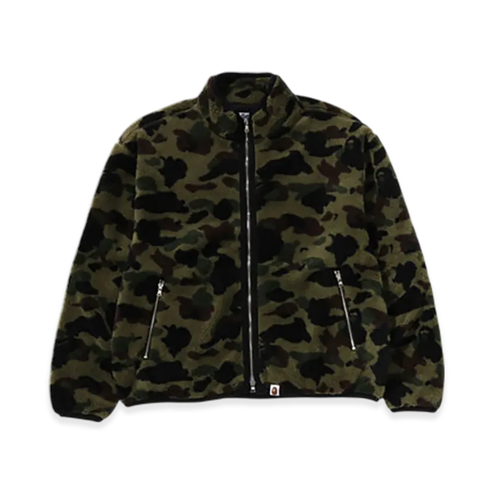 A BATHING APE 1st Camo Fleece Jacket "Green"