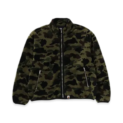 A BATHING APE 1st Camo Fleece Jacket "Green"