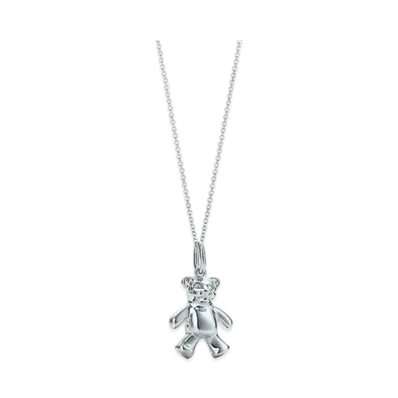 Tiffany & Co Teddy Bear Pendant Necklace "Silver"