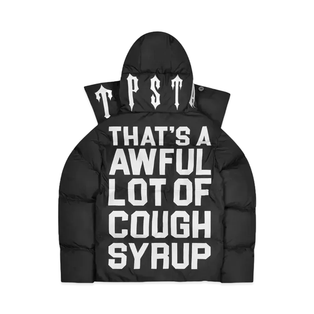 TRAPSTAR x COUGH SYRUP Irongate Collar Puffer "Black"