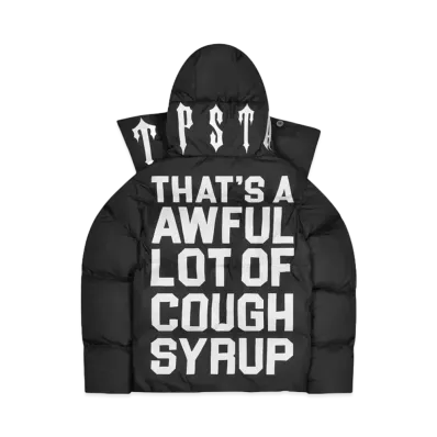 TRAPSTAR x COUGH SYRUP Irongate Collar Puffer "Black"