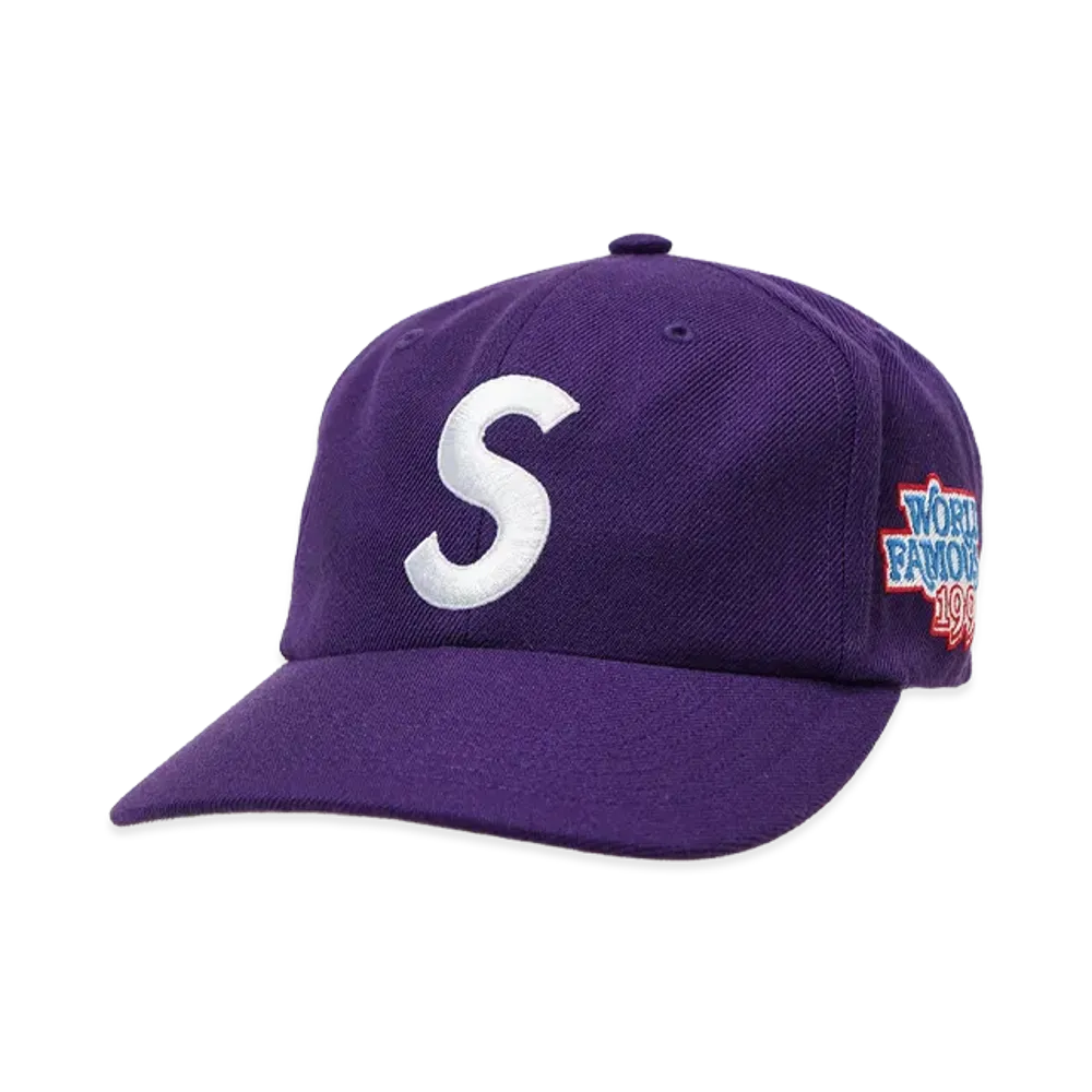 Supreme World Famous S Logo 6-Panel (26SS) "Purple"