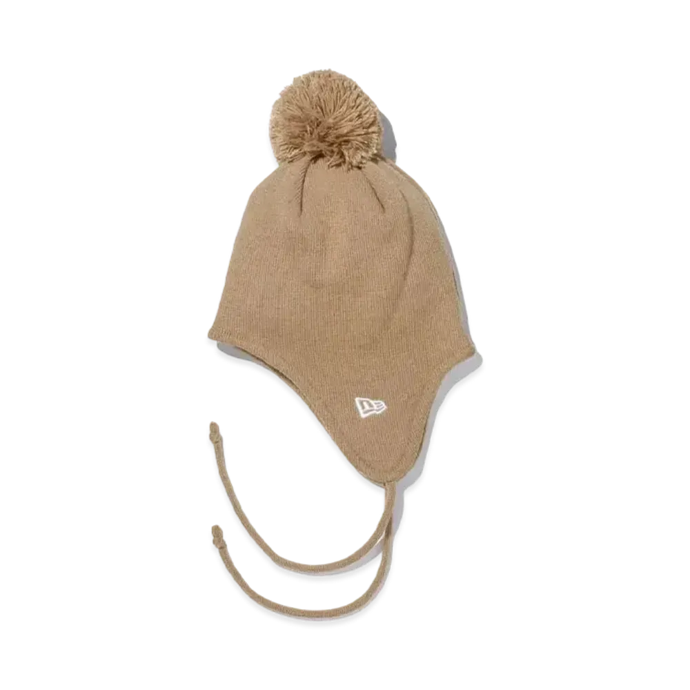 NEW ERA Pom Pom Knit Ear Flap "Beige"