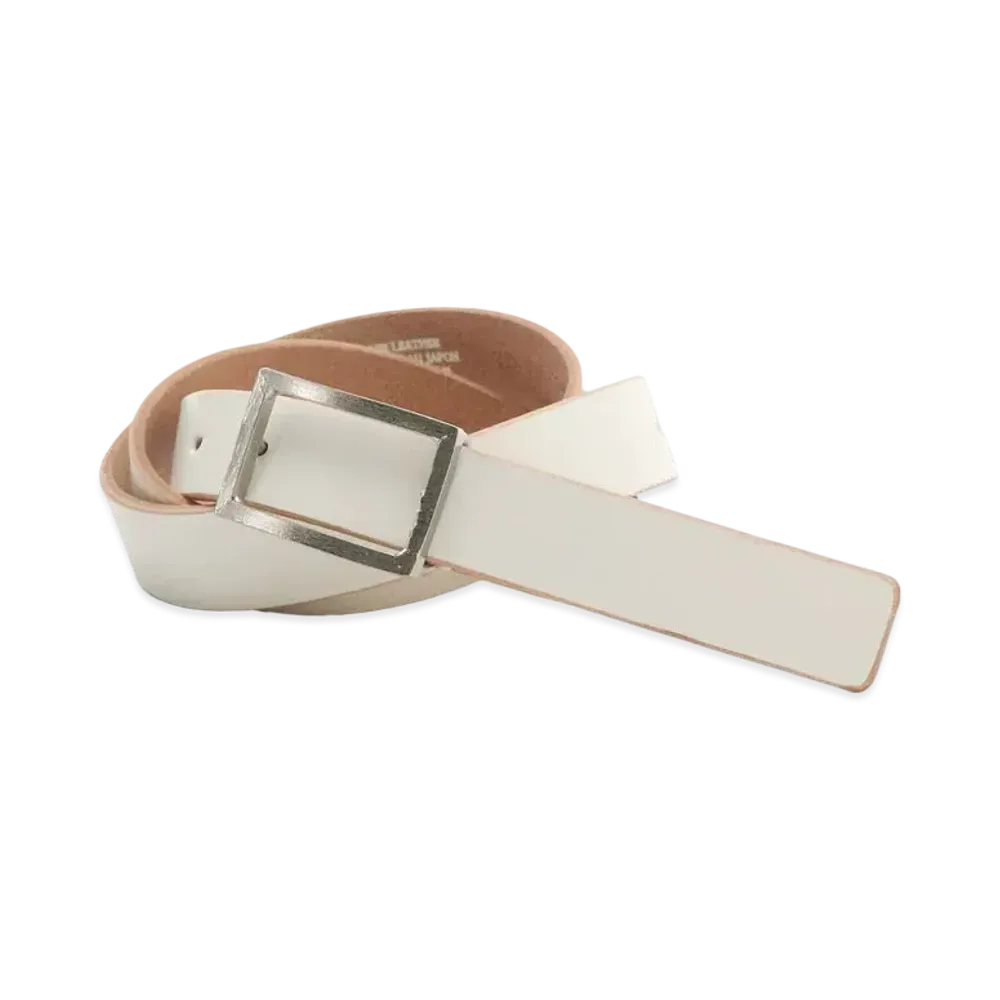 Yohji Yamamoto Y's BELT NUME LEATHER 24MM SHARP BUCKLE BELT "Beige"