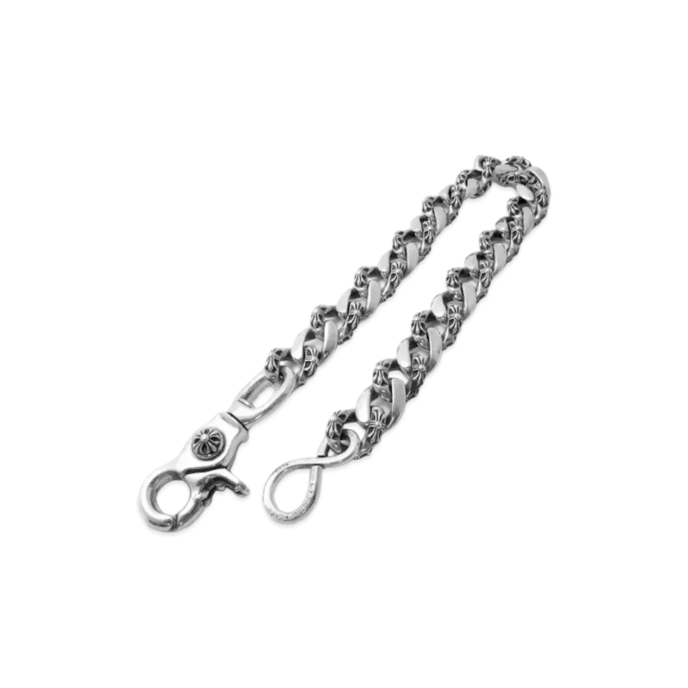 ☆Chrome Hearts 1クリップショート ウォレットチェーン シルバー クロムハーツ ファンシー リンク 1クリップ ウォレットチェーン