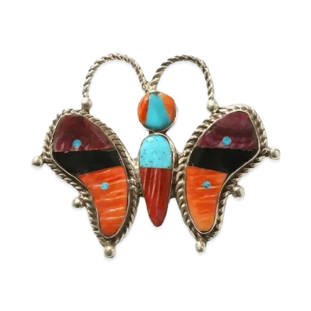 Needles Papillon Broach Mosaic Inlay "Brown"