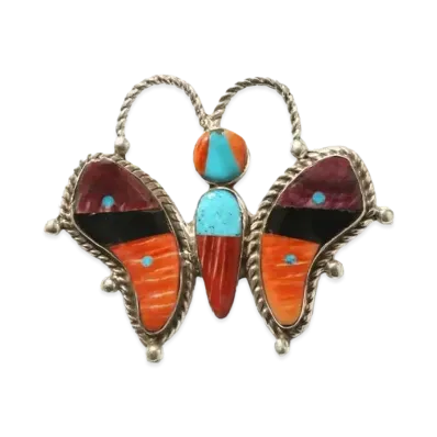 Needles Papillon Broach Mosaic Inlay "Brown"