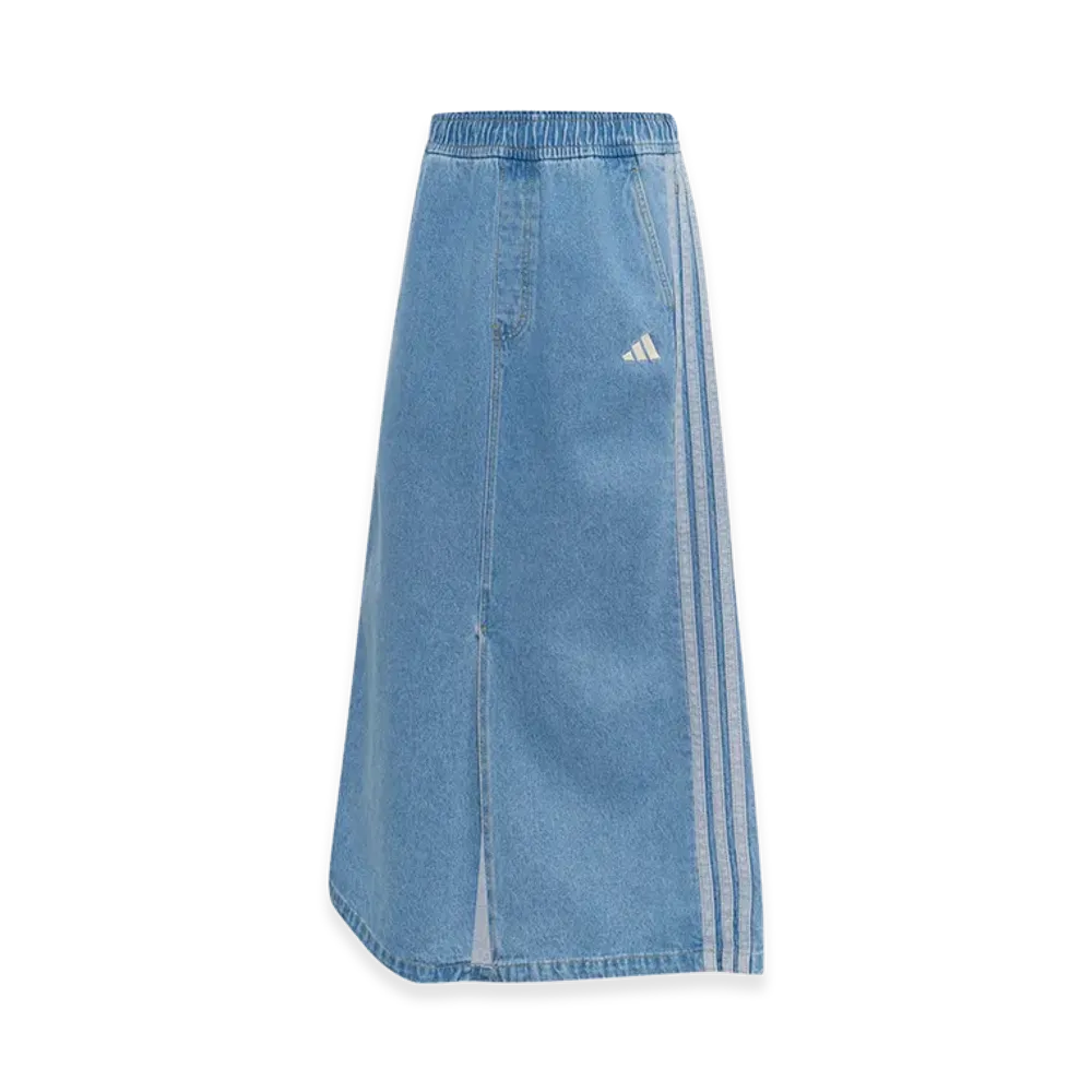 adidas Women's Stadium Wash Denim Loose Fit Skirt "Crystal Sky"