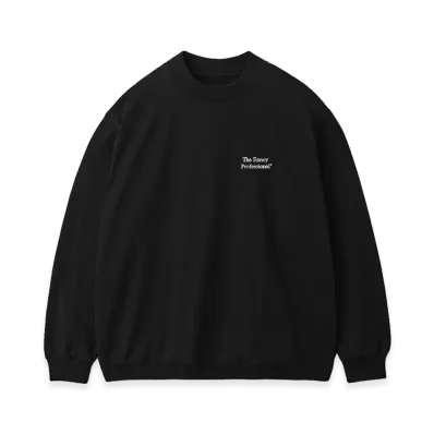 ENNOY Mock Neck Rib Hem L/S T-Shirt "Black"