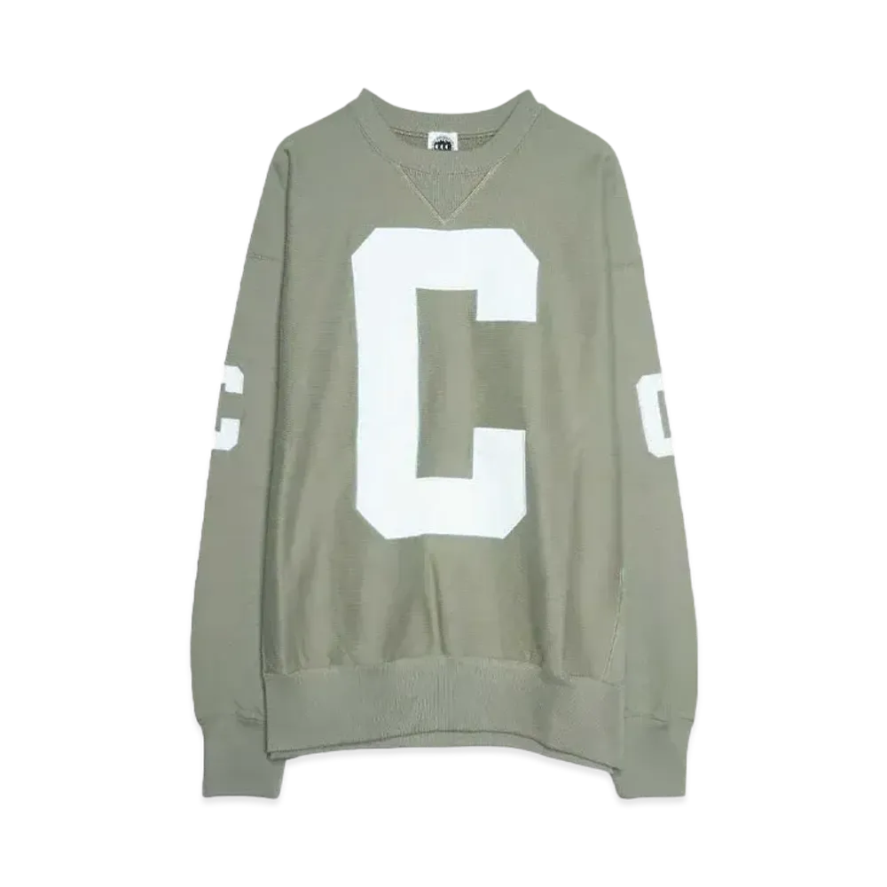 CITY COUNTRY CITY APPLIQUE LOGO COTTON SWEATSHIRT CCC "OLIVE"