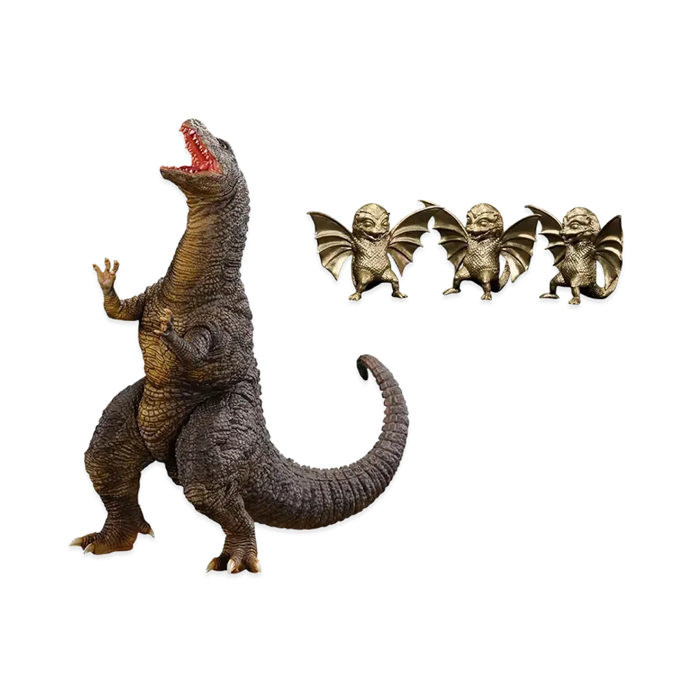 BANDAI "Ichiban Kuji" -Godzilla Giant Monster Legend G- C Prize Godzillasaurus Figure with Minidrat Figure