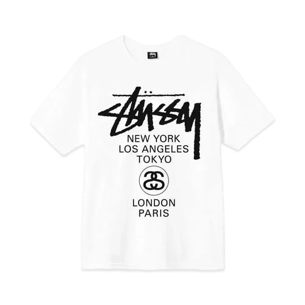 Stussy WORLD TOUR TEE "White"