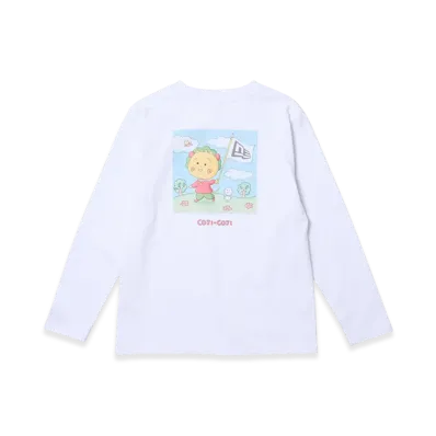 NEW ERA x COJI-COJI Kids' Youth Long Sleeve Cotton T-Shirt "White"