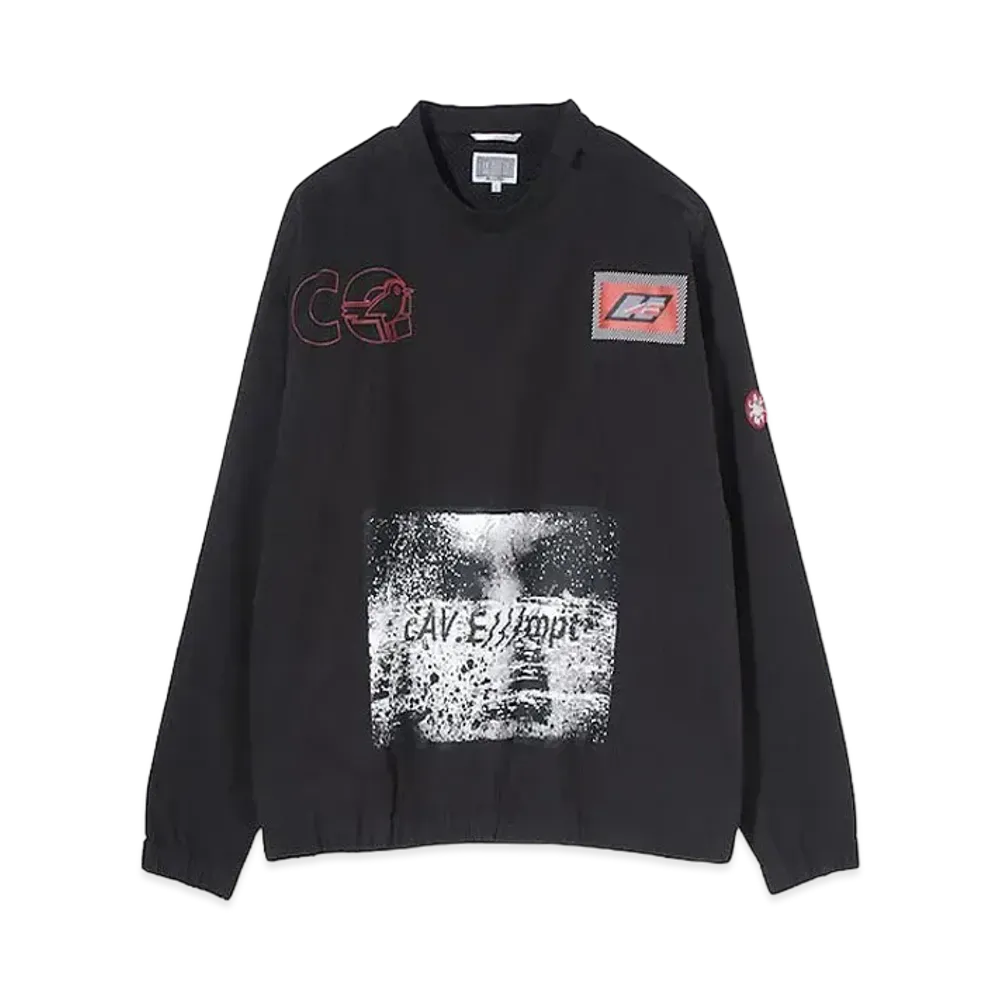 Cav Empt (C.E) ZIP SHOULDER PULLOVER "Black"
