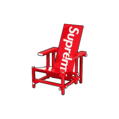 Supreme x Gerrit Rietveld Red Blue Chair for Cassina "Red"