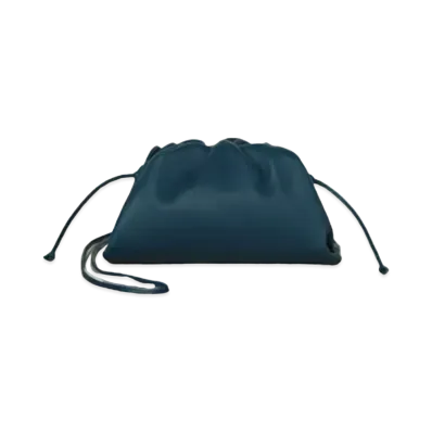 Bottega Veneta Butter Calfskin Pouch Clutch "Dark Blue"