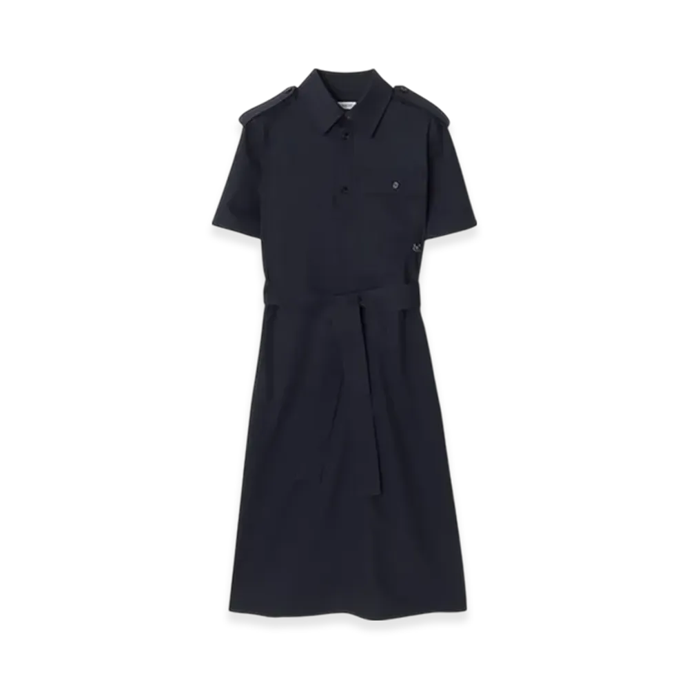 Burberry Wool Shirt Dress "Navy"