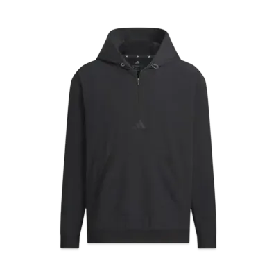 adidas Beyond the Course Water Repellent Ripstop Half Zip Long Sleeve Hoodie "Black"