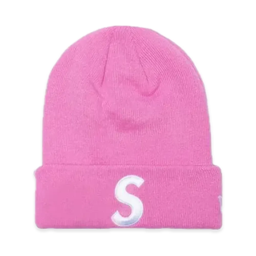 Supreme New Era S Logo Beanie "Pink" (23FW)