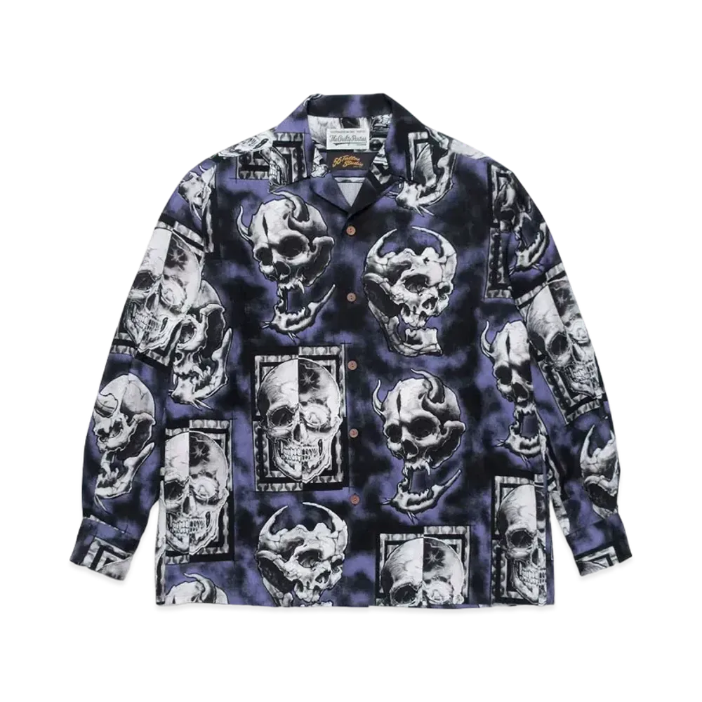 WACKO MARIA 56 TATTOO STUDIO / HAWAIIAN SHIRT "Navy"