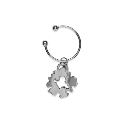 DENIM TEARS Cotton Wreath Keychain "Silver"