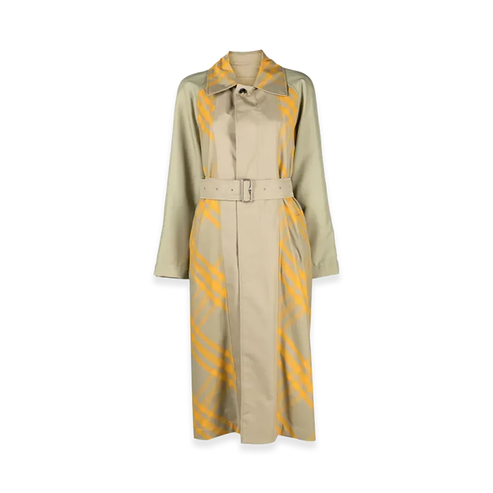 Burberry Women's Two-Tone Cotton Reversible Bradford Trench Coat "Multicolor"